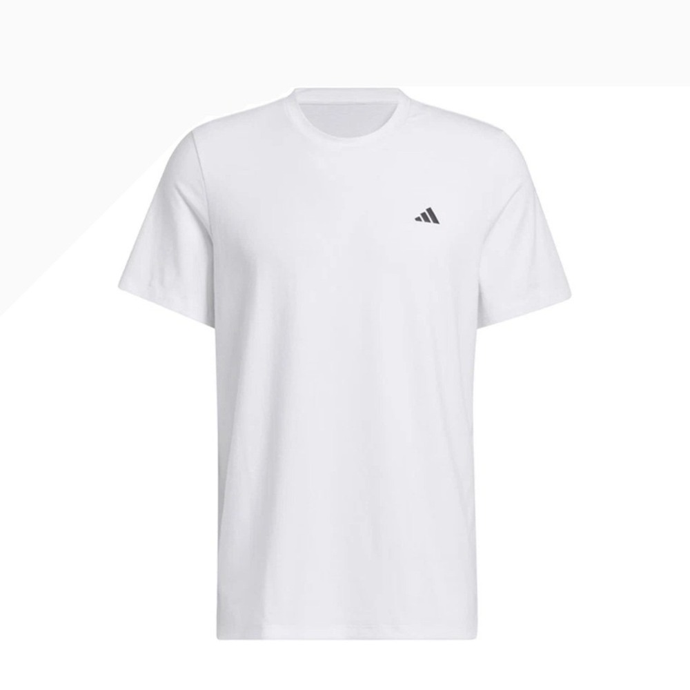 Adidas Mens White Training Tee Short Sleeve Logo T-Shirt IM8688 2XL NEW